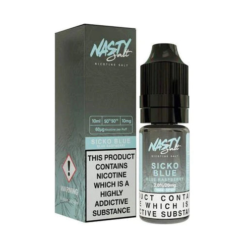Buy cheapest online Nasty Juice 10ml Nic Salt E-Liquid - Pack Of 10 Sicko Blue 10MG at lowest price in uk