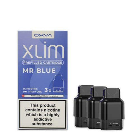 Buy cheapest online Oxva Xlim Prefilled E-liquid Pods Cartridges - Pack of 3 Mr Blue at lowest price in uk