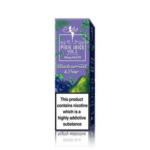 Buy cheapest online Pixie Juice Vol. 2 Nic Salt 10ml E-liquids - Box of 10 Blackcurrant & Pear at lowest price in uk