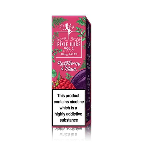 Buy cheapest online Pixie Juice Vol. 2 Nic Salt 10ml E-liquids - Box of 10 Raspberry & Plum at lowest price in uk