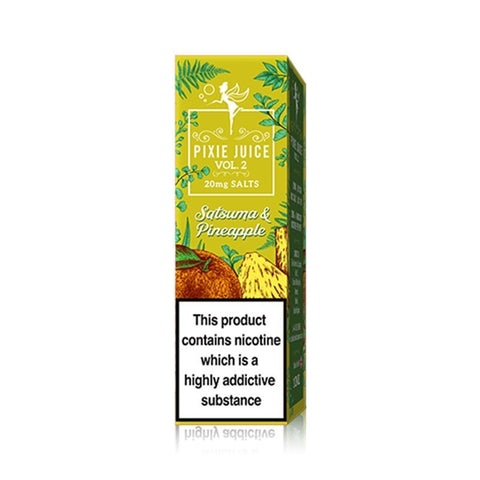 Buy cheapest online Pixie Juice Vol. 2 Nic Salt 10ml E-liquids - Box of 10 Satsuma & Pineapple at lowest price in uk