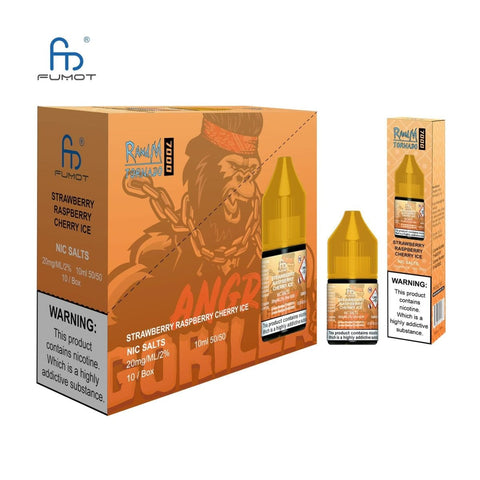 Buy cheapest online R and M 7000 Nic Salts 10ml E-liquids - (BOX OF 10) Strawberry Raspberry Cherry Ice at lowest price in uk