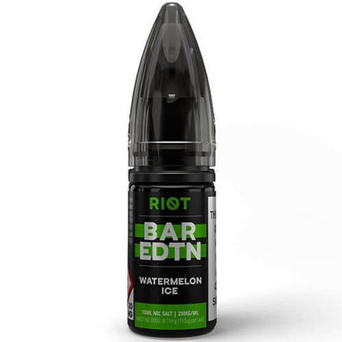 Buy cheapest online Riot Squad Bar EDTN 10ml Nic Salt E-Liquid - Pack Of 10 Watermelon Ice 10MG at lowest price in uk