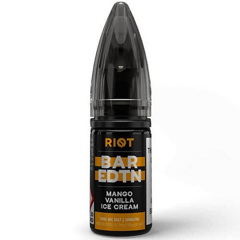 Buy cheapest online Riot Squad Bar EDTN 10ml Nic Salt E-Liquid - Pack Of 10 Mango Vanilla Ice Cream 10MG at lowest price in uk
