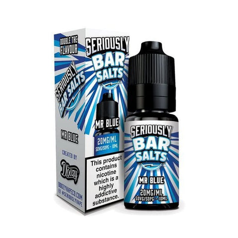 Buy cheapest online Seriously Bar Salt 10ml E-liquids Nic Salts - Box of 10 Mr Blue at lowest price in uk