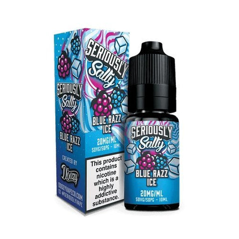 Buy cheapest online Seriously Salty 10ml Nic Salt (Pack of 10) Blue Razz Ice 10mg at lowest price in uk