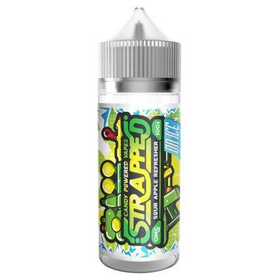 Buy cheapest online Strapped Ice 100ML Shortfill Sour Apple Refresher On Ice at lowest price in uk