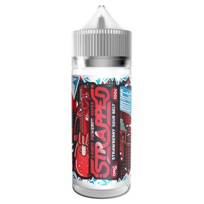 Buy cheapest online Strapped Ice 100ML Shortfill Strawberry Sour Belt On Ice at lowest price in uk