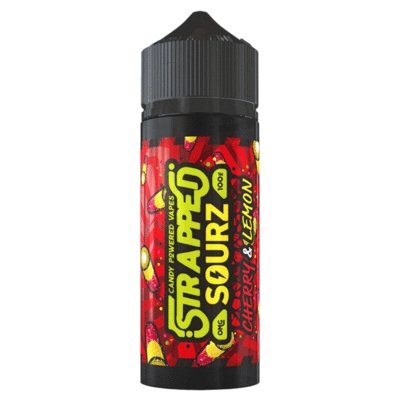 Buy cheapest online Strapped Sourz 100ML Shortfill Cherry & Lemon at lowest price in uk