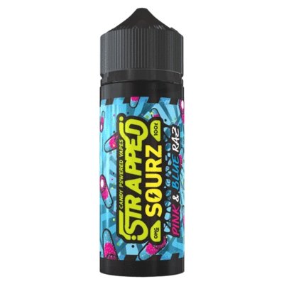Buy cheapest online Strapped Sourz 100ML Shortfill Pink & Blue Raz at lowest price in uk