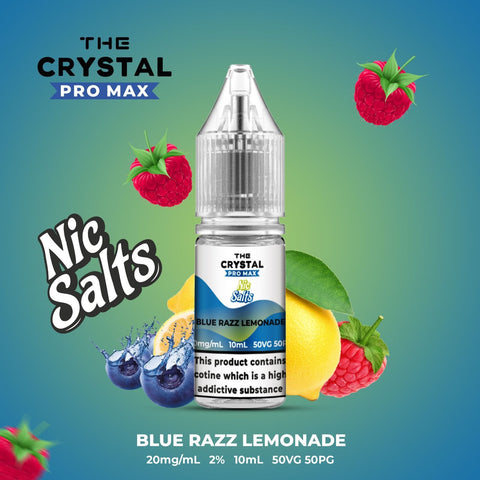 Buy cheapest online The Crystal Pro Max Vape Nic Salts 10ml - Box of 10 Blue Razz Lemonade 20mg at lowest price in uk