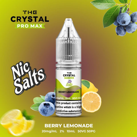 Buy cheapest online The Crystal Pro Max Vape Nic Salts 10ml - Box of 10 Berry Lemonade 20mg at lowest price in uk