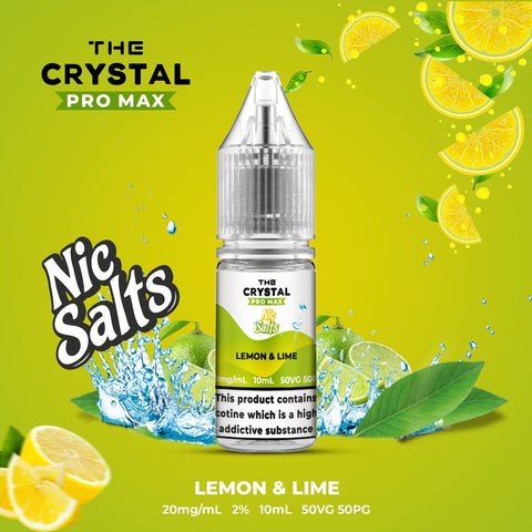 Buy cheapest online The Crystal Pro Max Vape Nic Salts 10ml - Box of 10 Lemon Lime 20mg at lowest price in uk