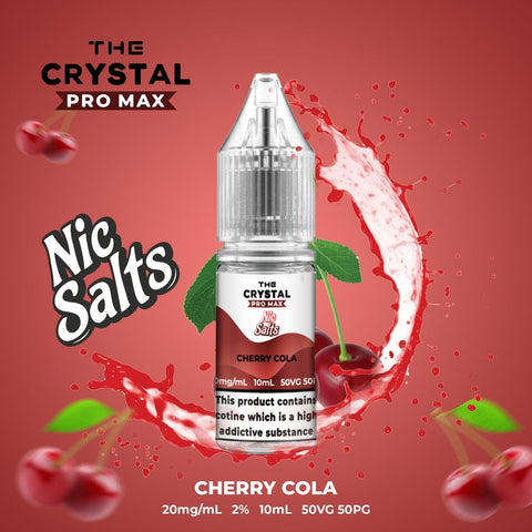 Buy cheapest online The Crystal Pro Max Vape Nic Salts 10ml - Box of 10 Cherry Cola 20mg at lowest price in uk