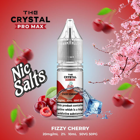 Buy cheapest online The Crystal Pro Max Vape Nic Salts 10ml - Box of 10 Fizzy Cherry 20mg at lowest price in uk