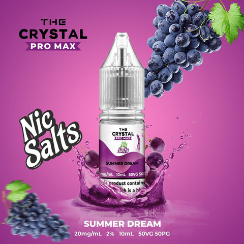 Buy cheapest online The Crystal Pro Max Vape Nic Salts 10ml - Box of 10 Summer Dream 20mg at lowest price in uk