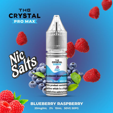 Buy cheapest online The Crystal Pro Max Vape Nic Salts 10ml - Box of 10 Blueberry Raspberry 20mg at lowest price in uk