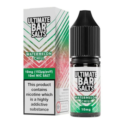Buy cheapest online Ultimate Bar Salt 10ml E-liquids Nic Salts - Box of 10 Watermelon Chill at lowest price in uk
