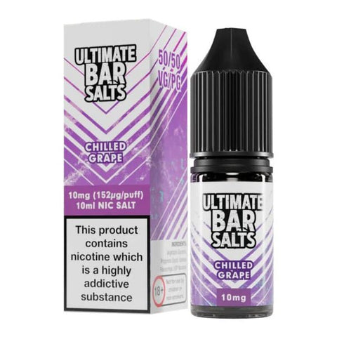 Buy cheapest online Ultimate Bar Salt 10ml E-liquids Nic Salts - Box of 10 Chilled Grape at lowest price in uk
