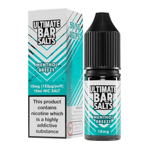 Buy cheapest online Ultimate Bar Salt 10ml E-liquids Nic Salts - Box of 10 Menthol Breeze at lowest price in uk
