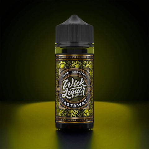 Buy cheapest online Wick Liquor 100ml E-liquids Shortfill Castaway at lowest price in uk