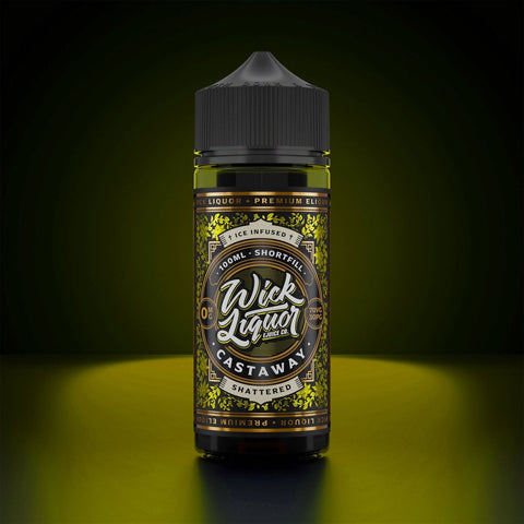 Buy cheapest online Wick Liquor 100ml E-liquids Shortfill Castaway Shattered at lowest price in uk