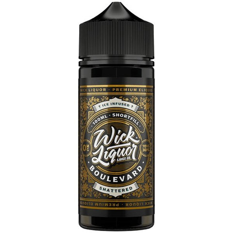 Buy cheapest online Wick Liquor 100ml E-liquids Shortfill Boulevard Shattered at lowest price in uk