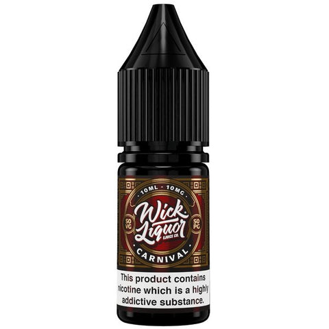 Buy cheapest online Wick Liquor Nic Salts 10ml E-liquids - Box of 10 Carnival at lowest price in uk