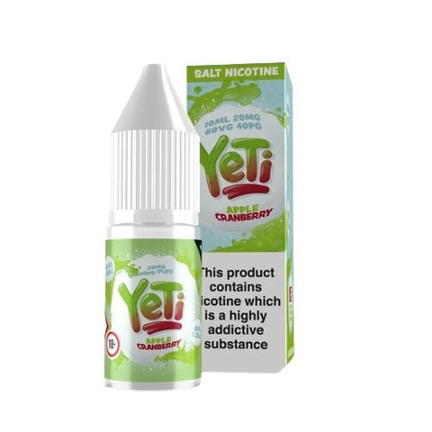 Buy cheapest online Yeti 10ml Nic Salt (Pack of 10) Apple Cranberry 10mg at lowest price in uk