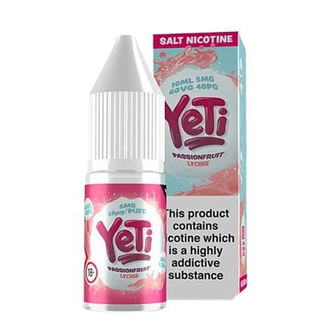 Buy cheapest online Yeti 10ml Nic Salt (Pack of 10) Passionfruit Lychee 10mg at lowest price in uk
